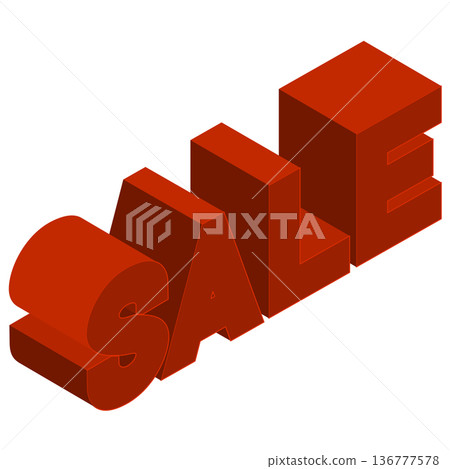 3D illustration of the word SALE 3D illustration of the word SALE 136777578