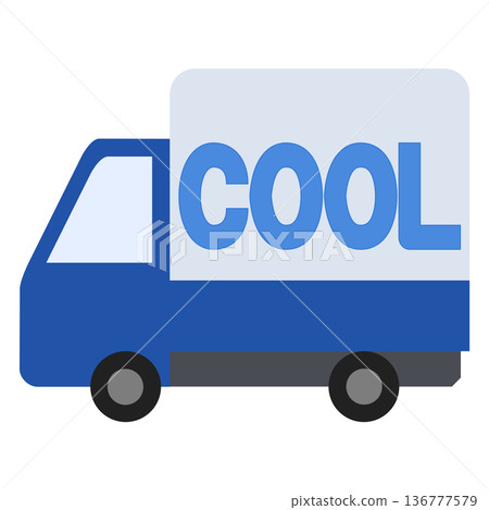 Illustration of a refrigerated delivery truck 136777579