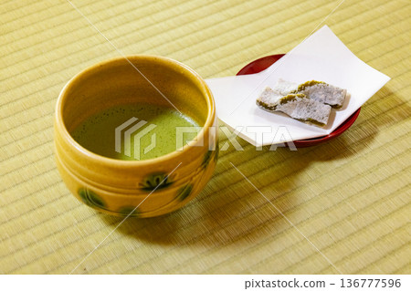 Matcha and Japanese confectionery Matcha and Japanese confectionery 136777596