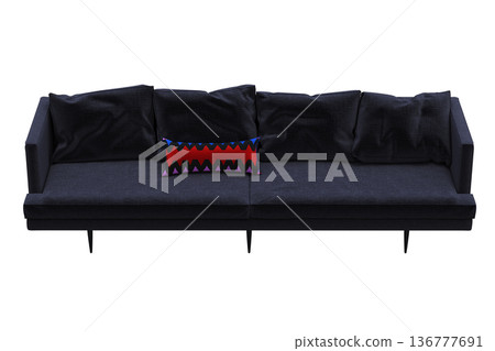 sofa isolate on a transparent background, interior furniture, 3D illustration, cg render sofa isolate on a transparent background, interior furniture, 3D illustration, cg render 136777691