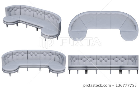 sofa isolate on a transparent background, interior furniture, 3D illustration, cg render sofa isolate on a transparent background, interior furniture, 3D illustration, cg render 136777753