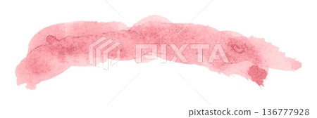 pink brush isolated on transparent background pink watercolor 136777928