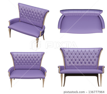 sofa isolate on a transparent background, interior furniture, 3D illustration, cg render sofa isolate on a transparent background, interior furniture, 3D illustration, cg render 136777964