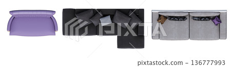 sofa isolate on a transparent background, interior furniture, 3D illustration, cg render sofa isolate on a transparent background, interior furniture, 3D illustration, cg render 136777993