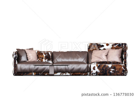 sofa isolate on a transparent background, interior furniture, 3D illustration, cg render sofa isolate on a transparent background, interior furniture, 3D illustration, cg render 136778030