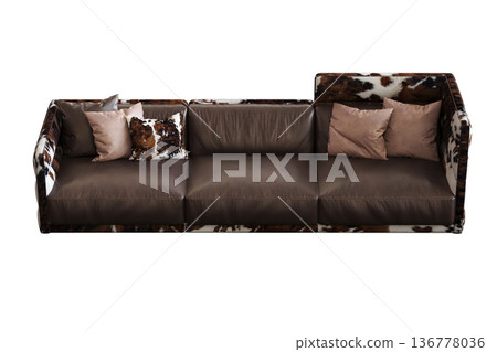 sofa isolate on a transparent background, interior furniture, 3D illustration, cg render sofa isolate on a transparent background, interior furniture, 3D illustration, cg render 136778036