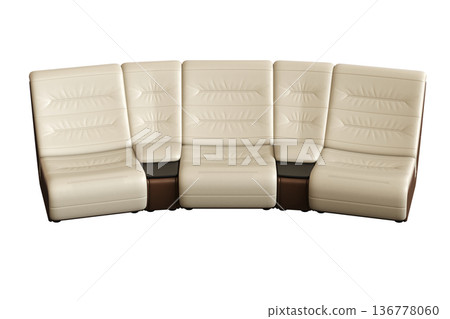 sofa isolate on a transparent background, interior furniture, 3D illustration, cg render 136778060