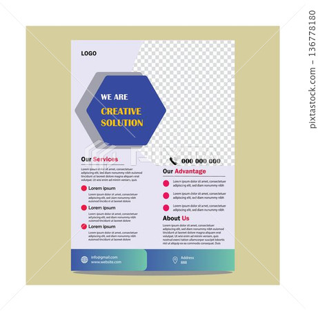 Creative solution business flyer template design for corporate marketing materials and advertising campaigns Creative solution business flyer template design for corporate marketing materials and advertising campaigns 136778180