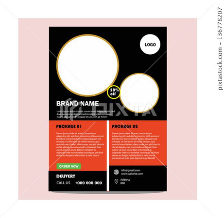 Promotional flyer template for business advertisement and branding purposes corporate advertising material Promotional flyer template for business advertisement and branding purposes corporate advertising material 136778207