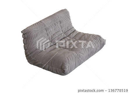 comfortable soft sofa isolated on transparent background, interior furniture, 3D illustration, cg render 136778519