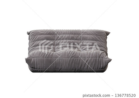comfortable soft sofa isolated on transparent background, interior furniture, 3D illustration, cg render 136778520