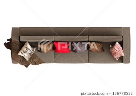 comfortable soft sofa isolated on transparent background, interior furniture, 3D illustration, cg render comfortable soft sofa isolated on transparent background, interior furniture, 3D illustration, cg render 136778532