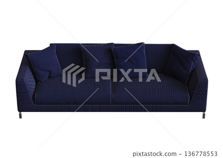 comfortable soft sofa isolated on transparent background, interior furniture, 3D illustration, cg render comfortable soft sofa isolated on transparent background, interior furniture, 3D illustration, cg render 136778553