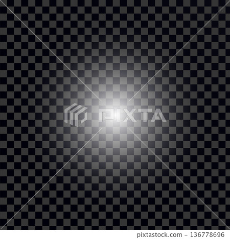 Abstract Light Burst Emanating from a Central Point Against a Transparent Checkered Background Abstract Light Burst Emanating from a Central Point Against a Transparent Checkered Background 136778696