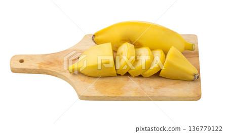 Bunch of bananas isolated on a white background Bunch of bananas isolated on a white background 136779122