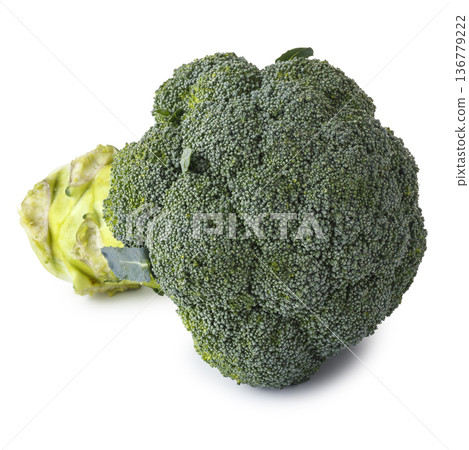 close up of fresh broccoli isolated on a white background close up of fresh broccoli isolated on a white background 136779222
