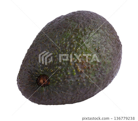 Avocado is a natural food with multivitamins isolated on a white background. 136779238