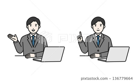 PC Receptionist Business Person PC Receptionist Business Person 136779664