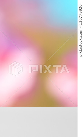 Bright colors blend in background with soft shapes and lines in a blurred scene Bright colors blend in background with soft shapes and lines in a blurred scene 136779926