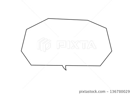 用於標題的簡單多邊形對話框向量圖 136780029