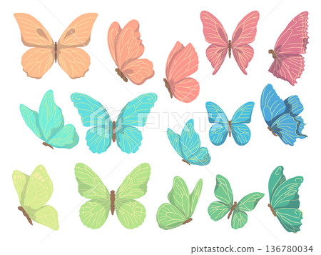 a set of butterflies 136780034