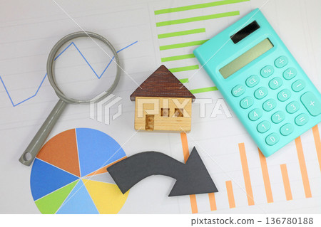 Image of a decline in real estate values Image of a decline in real estate values 136780188