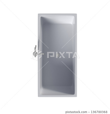 bathtub isolated on a transparent background, 3D illustration, and a CG render bathtub isolated on a transparent background, 3D illustration, and a CG render 136780368