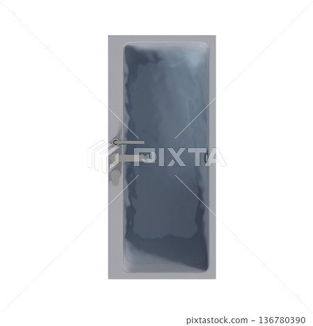 bathtub isolated on a transparent background, 3D illustration, and a CG render bathtub isolated on a transparent background, 3D illustration, and a CG render 136780390