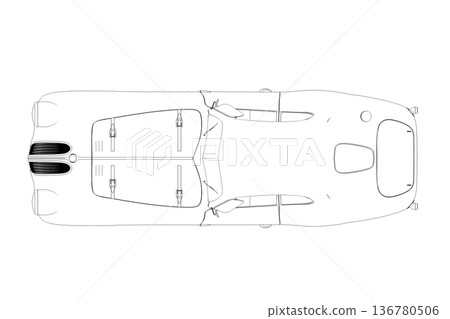 car outline drawing, sketch, contour image car outline drawing, sketch, contour image 136780506