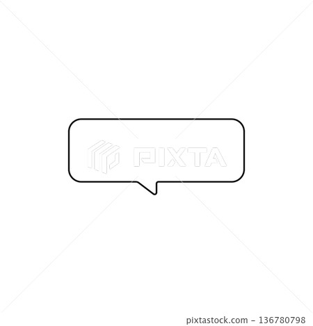 Simple rounded speech bubble vector illustration for subtitles Simple rounded speech bubble vector illustration for subtitles 136780798