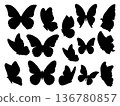 isolated object: black butterfly 136780857