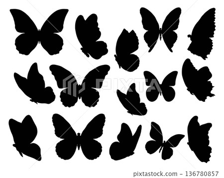 isolated object: black butterfly 136780857