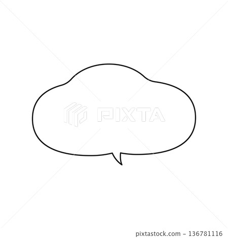簡單的雲狀對話框向量圖 136781116