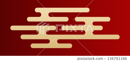 Chinese cloud icon. Japanese cloud. Asian clouds. Decorative elements for design. Vector illustration 136781166