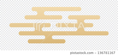 Chinese cloud icon. Japanese cloud. Asian clouds. Decorative elements for design. Vector illustration 136781167