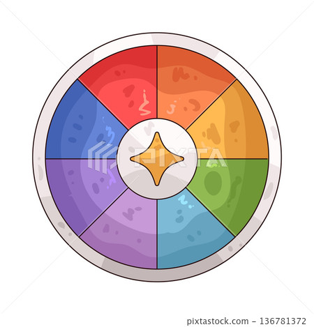 Illustration of color wheel 136781372