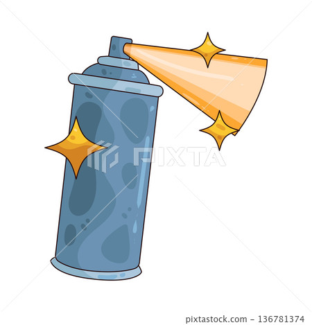 Illustration of spray can 136781374