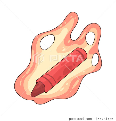 Illustration of crayon 136781376