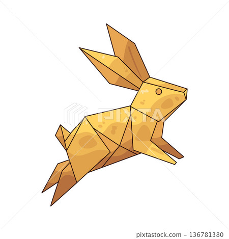 Illustration of Rabbit origami 136781380