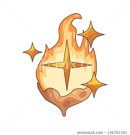 Illustration of passion flame Illustration of passion flame 136781391