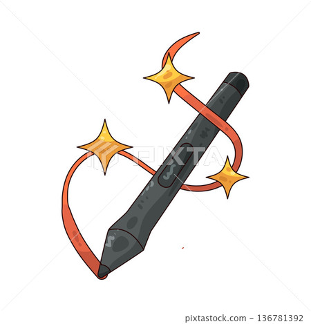 Illustration of stylus pen Illustration of stylus pen 136781392