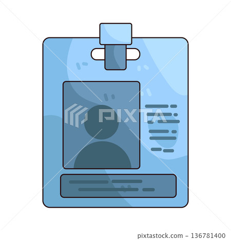 Illustration of ID card 136781400