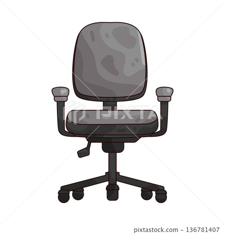 Illustration of office chair Illustration of office chair 136781407