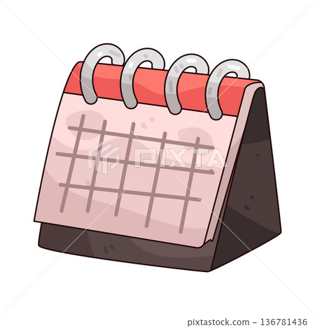 Illustration of desk calendar 136781436