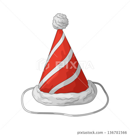Illustration of party hat 136781566