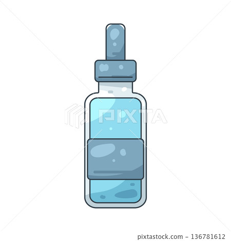 Illustration of serum bottle 136781612