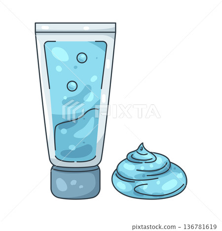 Illustration of face wash gel 136781619