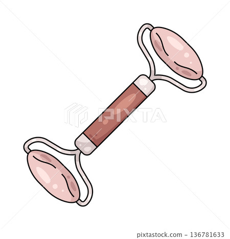Illustration of jade roller Illustration of jade roller 136781633