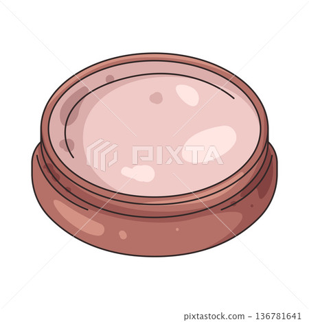 Illustration of lip balm tin Illustration of lip balm tin 136781641