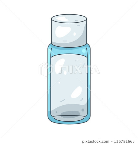 Illustration of toner bottle Illustration of toner bottle 136781663